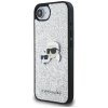 KARL LAGERFELD futerał do IPHONE 16e (SE 4 2025) KLHCPSE4PFGKCPS (Fixed Glitter W/ Ikonik Metal Pin) srebrny